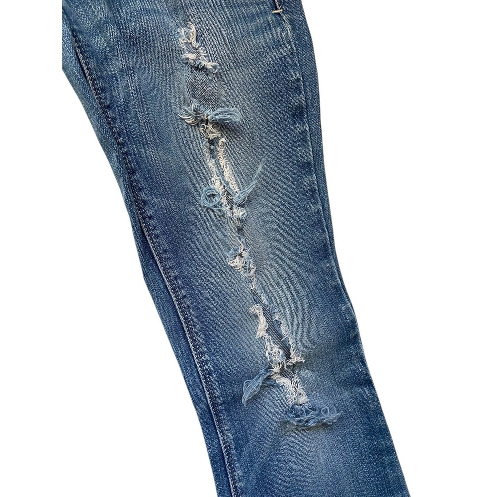 American‎ Eagle Artist Low Rise Flare Jeans Size 2 Distressed Y2K Boho Grunge - Picture 11 of 16